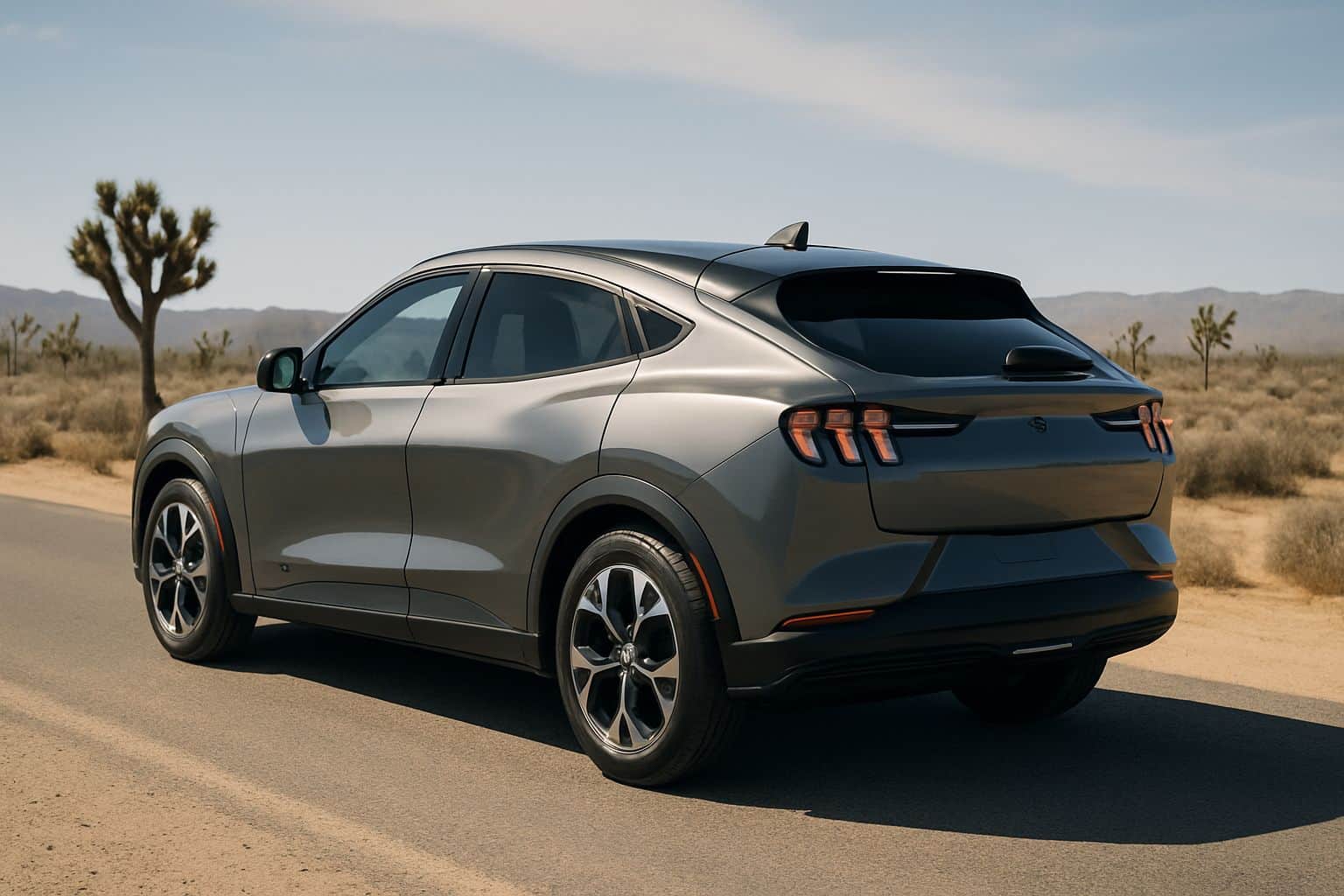 Finance Ford Mustang Mach-E - ford mustang mach e suv 2020 onwards rear angle