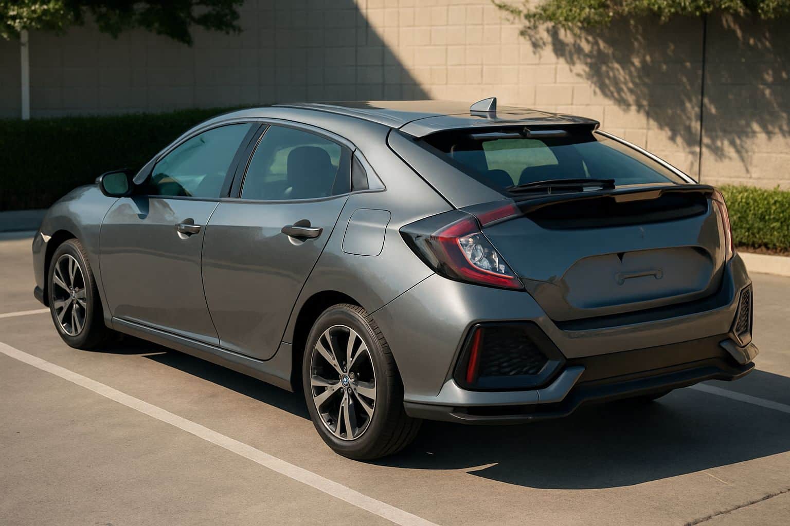 Finance Honda Civic - honda civic hatchback 2017 2022 rear angle