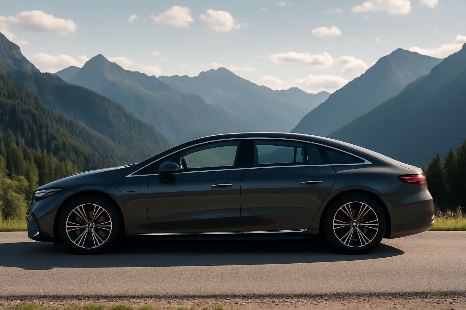 Finance Mercedes-Benz EQS - mercedes benz eqs saloon 2021 onwards full side profile