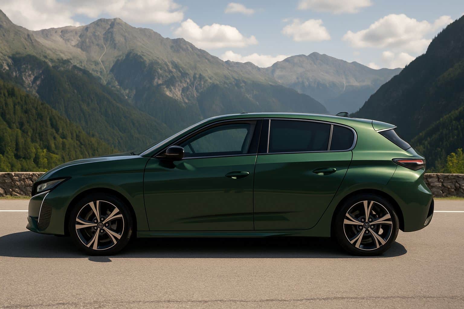 Finance Peugeot 308 - peugeot 308 hatchback 2021 onwards full side profile