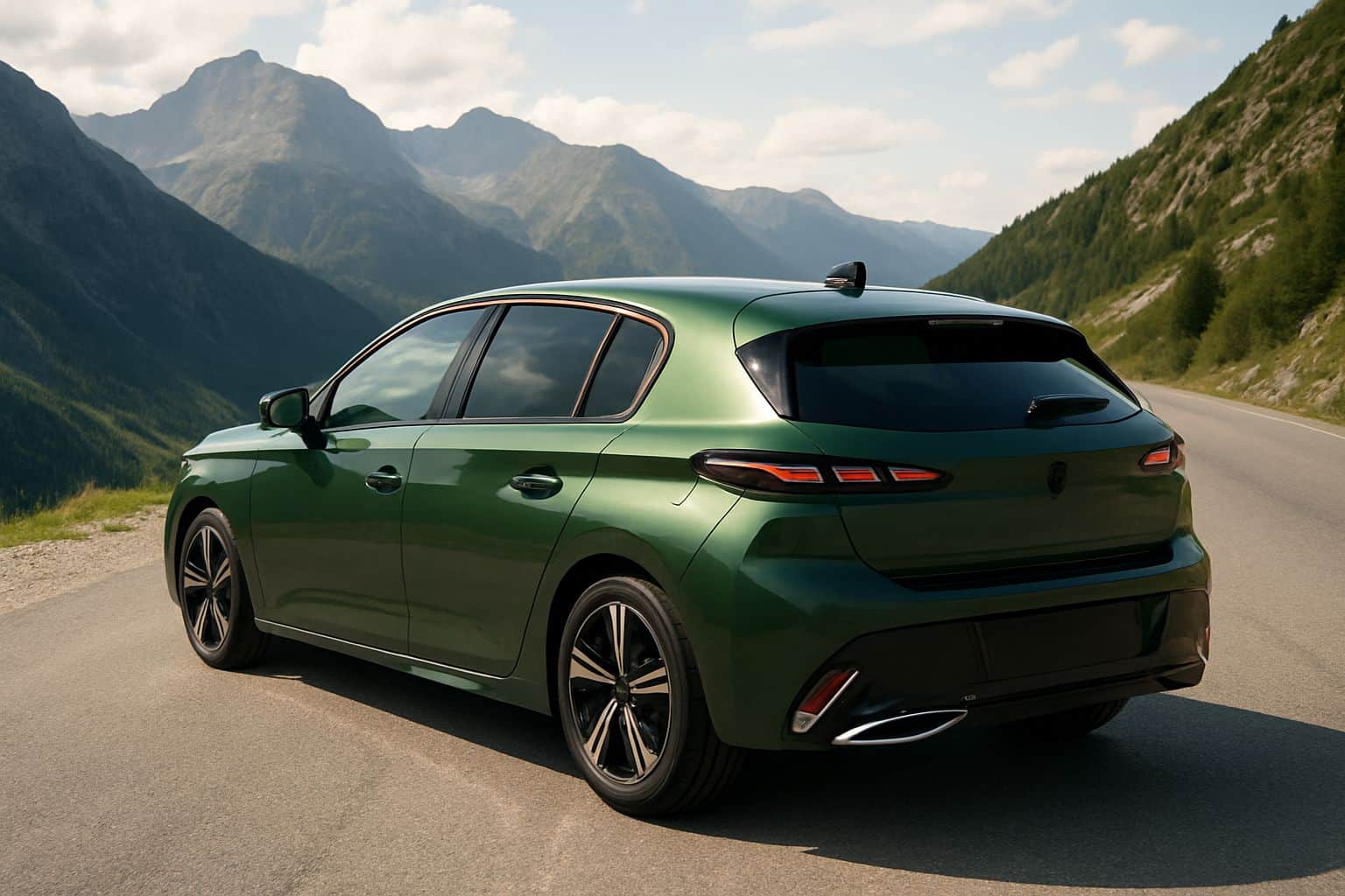 Finance Peugeot 308 - peugeot 308 hatchback 2021 onwards rear angle