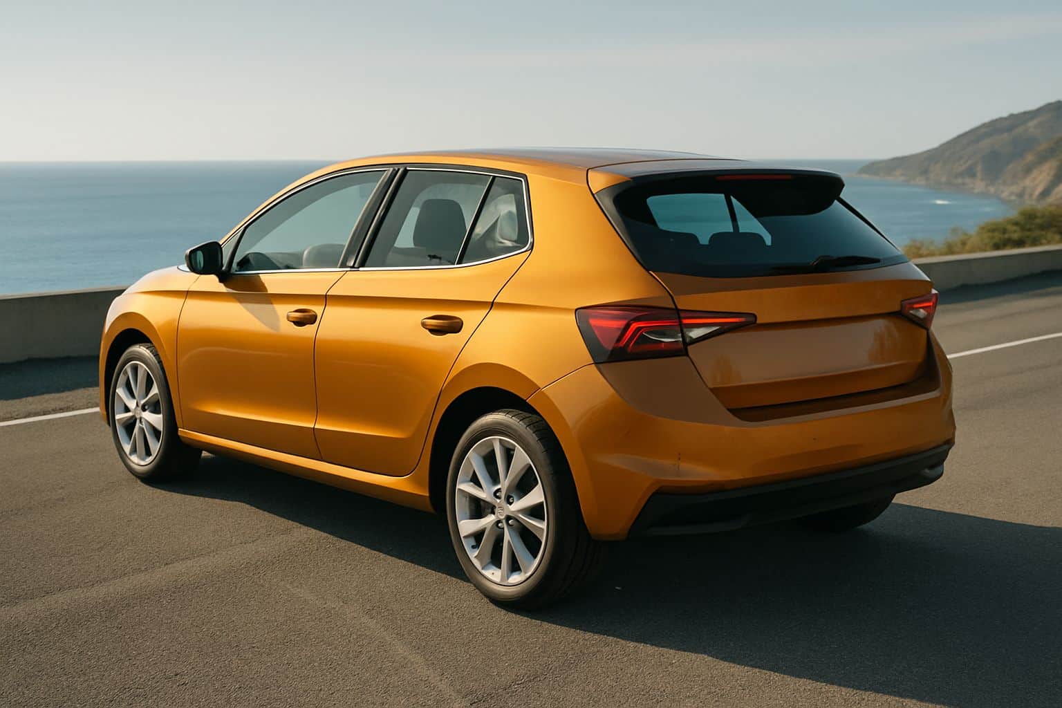 Finance Skoda Fabia - skoda fabia hatchback 2021 onwards rear angle